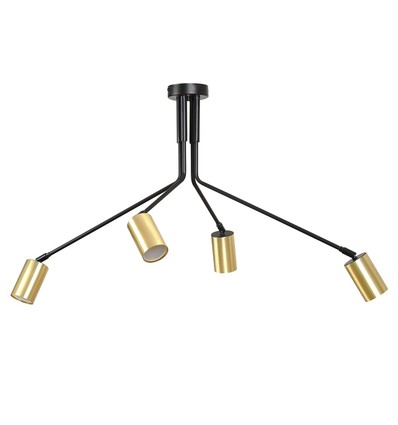 Verno 4 Svart taklampa - GU10, 230V, utan ljuskälla