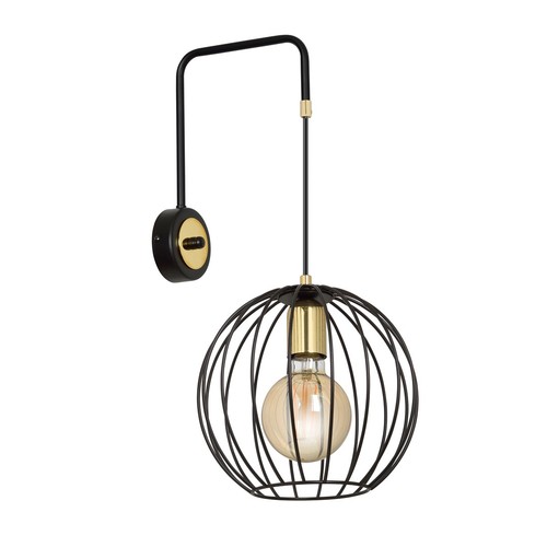 Albio K1 Svart vägglampa - E27, 230V, utan ljuskälla