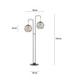 Albio LP2 Svart golvlampa - E27, 230V, utan ljuskälla