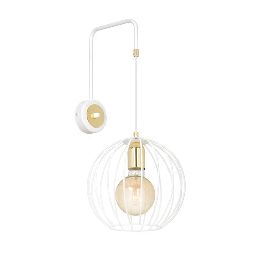 Albio K1 Vit vägglampa - E27, 230V, utan ljuskälla