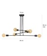 Multipo 6 Svart pendellampa - E27, 230V, utan ljuskälla