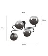 Brendi 4 Svart/Grafit taklampa - Ø14 cm, E14, 230V, utan ljuskälla