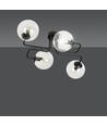 Brendi 4 Svart/Transparent taklampa - Ø14 cm, E14, 230V, utan ljuskälla