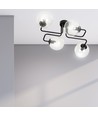 Brendi 4 Svart/Transparent taklampa - Ø14 cm, E14, 230V, utan ljuskälla