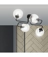 Brendi 4 Svart/Transparent taklampa - Ø14 cm, E14, 230V, utan ljuskälla