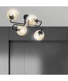 Brendi 4 Svart/Bärnsten taklampa - Ø14 cm, E14, 230V, utan ljuskälla
