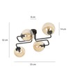 Brendi 4 Svart/Bärnsten taklampa - Ø14 cm, E14, 230V, utan ljuskälla
