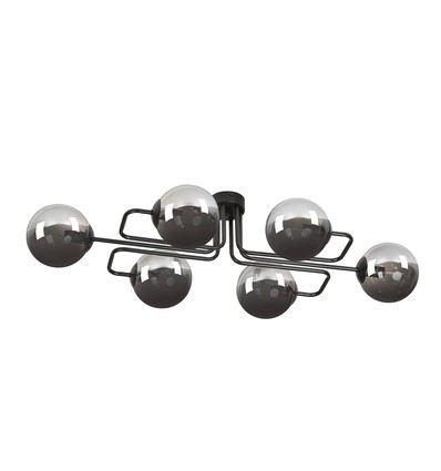 Brendi 6A Svart/Grafit taklampa - Ø14 cm, E14, 230V, utan ljuskälla