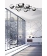 Brendi 6A Svart/Grafit taklampa - Ø14 cm, E14, 230V, utan ljuskälla