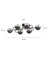 Brendi 6A Svart/Grafit taklampa - Ø14 cm, E14, 230V, utan ljuskälla