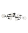 Brendi 6A Svart/Transparent taklampa - Ø14 cm, E14, 230V, utan ljuskälla