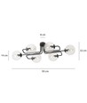 Brendi 6A Svart/Transparent taklampa - Ø14 cm, E14, 230V, utan ljuskälla
