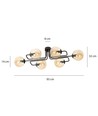 Brendi 6A Svart/Bärnsten taklampa - Ø14 cm, E14, 230V, utan ljuskälla