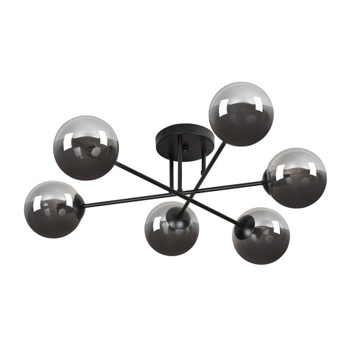 Brendi 6B Svart/Grafit taklampa - Ø14 cm, E14, 230V, utan ljuskälla