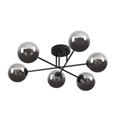 Brendi 6B Svart/Grafit taklampa - Ø14 cm, E14, 230V, utan ljuskälla