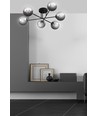 Brendi 6B Svart/Grafit taklampa - Ø14 cm, E14, 230V, utan ljuskälla