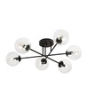 Brendi 6B Svart/Transparent taklampa - Ø14 cm, E14, 230V, utan ljuskälla
