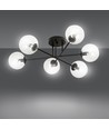 Brendi 6B Svart/Transparent taklampa - Ø14 cm, E14, 230V, utan ljuskälla