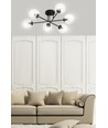 Brendi 6B Svart/Transparent taklampa - Ø14 cm, E14, 230V, utan ljuskälla
