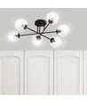 Brendi 6B Svart/Transparent taklampa - Ø14 cm, E14, 230V, utan ljuskälla