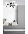Brendi 6B Svart/Transparent taklampa - Ø14 cm, E14, 230V, utan ljuskälla