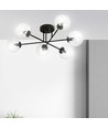 Brendi 6B Svart/Transparent taklampa - Ø14 cm, E14, 230V, utan ljuskälla