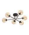 Brendi 6B Svart/Bärnsten taklampa - Ø14 cm, E14, 230V, utan ljuskälla