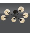 Brendi 6B Svart/Bärnsten taklampa - Ø14 cm, E14, 230V, utan ljuskälla