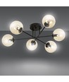 Brendi 6B Svart/Bärnsten taklampa - Ø14 cm, E14, 230V, utan ljuskälla