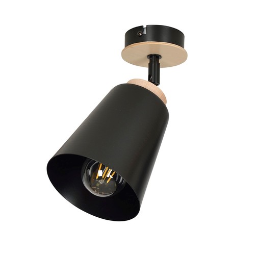 Atlas 1 Svart taklampa - E27, 230V, utan ljuskälla