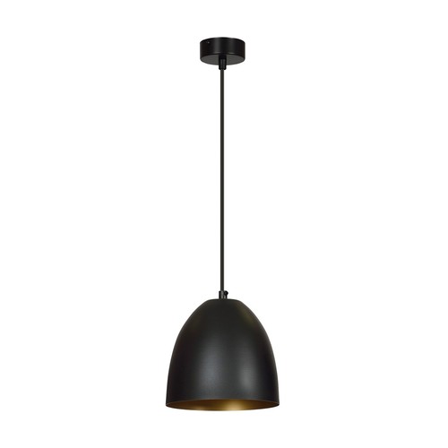 Lenox 1 Svart / Guld pendellampa - E27, 230V, utan ljuskälla