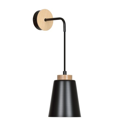 Bolero K1 Svart vägglampa - E27, 230V, utan ljuskälla