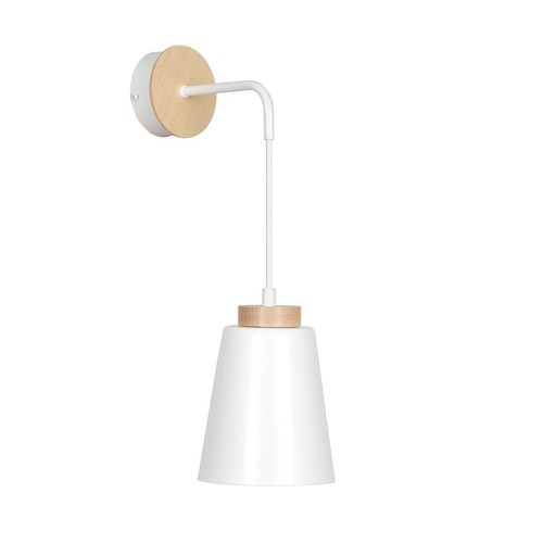 Bolero K1 Vit vägglampa - E27, 230V, utan ljuskälla