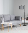 Trapo LP1 Svart/Grå golvlampa - Ø35 cm, E27, 230V, utan ljuskälla