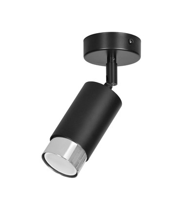 Hiro 1 Svart/Krom taklampa - GU10, 230V, utan ljuskälla