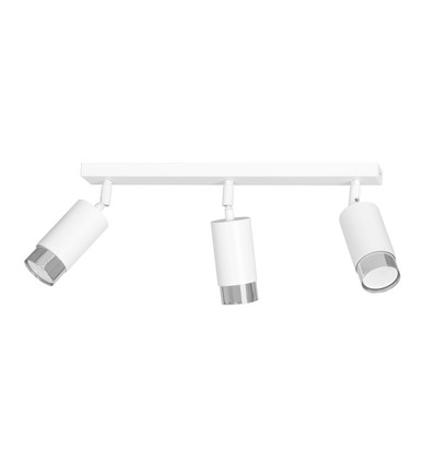Hiro 3 Vit/Krom taklampa - GU10, 230V, utan ljuskälla