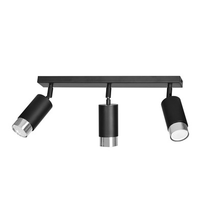 Hiro 3 Svart/Krom taklampa - GU10, 230V, utan ljuskälla