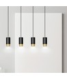 Outlet: Fumiko 4 Svart/Guld pendellampa - GU10, 230V, utan ljuskälla