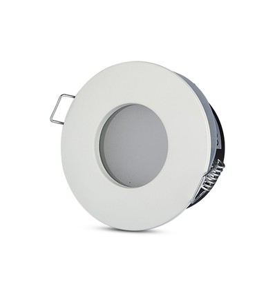 IP54 Downlight utan ljuskälla - Gummitätning, Hål: Ø7,5 cm, Mått: Ø8,4 cm, passar till GU10 och MR16