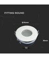 IP54 Downlight utan ljuskälla - Gummitätning, Hål: Ø7,5 cm, Mått: Ø8,4 cm, passar till GU10 och MR16