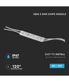 3 LED modul, 1W, Röd - IP67 vattentät, 12V, 2835 SMD, självhäftande baksida