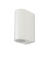 2-vägs vägglampa GU10 - vit, rund, aluminium, IP44