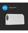 2-vägs vägglampa GU10 - vit, rund, aluminium, IP44