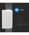 2-vägs vägglampa GU10 - vit, rund, aluminium, IP44