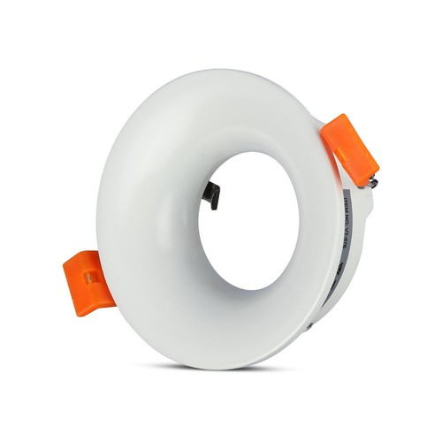 GU10-lampa - rund, vit