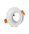 GU10 infälld spot - Rund, vit, Ø75 mm hål, springless låssystem, utan ljuskälla