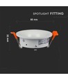 GU10-lampa - rund, vit
