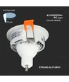 GU10-lampa - rund, vit