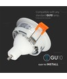 GU10-lampa - rund, vit