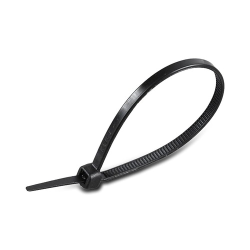 Kabelband 10 cm, 100 st - Bredd 2,5 mm svart